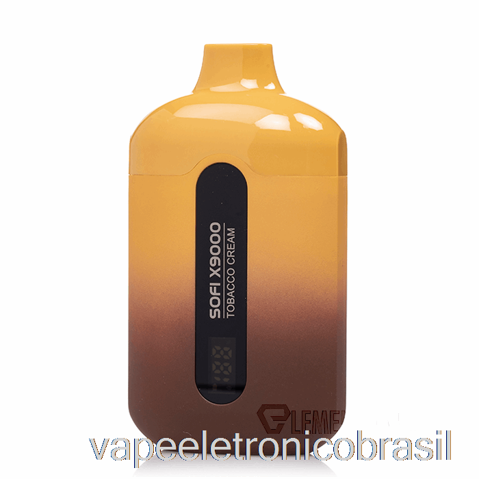 Vape Eletronico Sofi X9000 0% Zero Nicotina Creme De Tabaco Descartável Inteligente